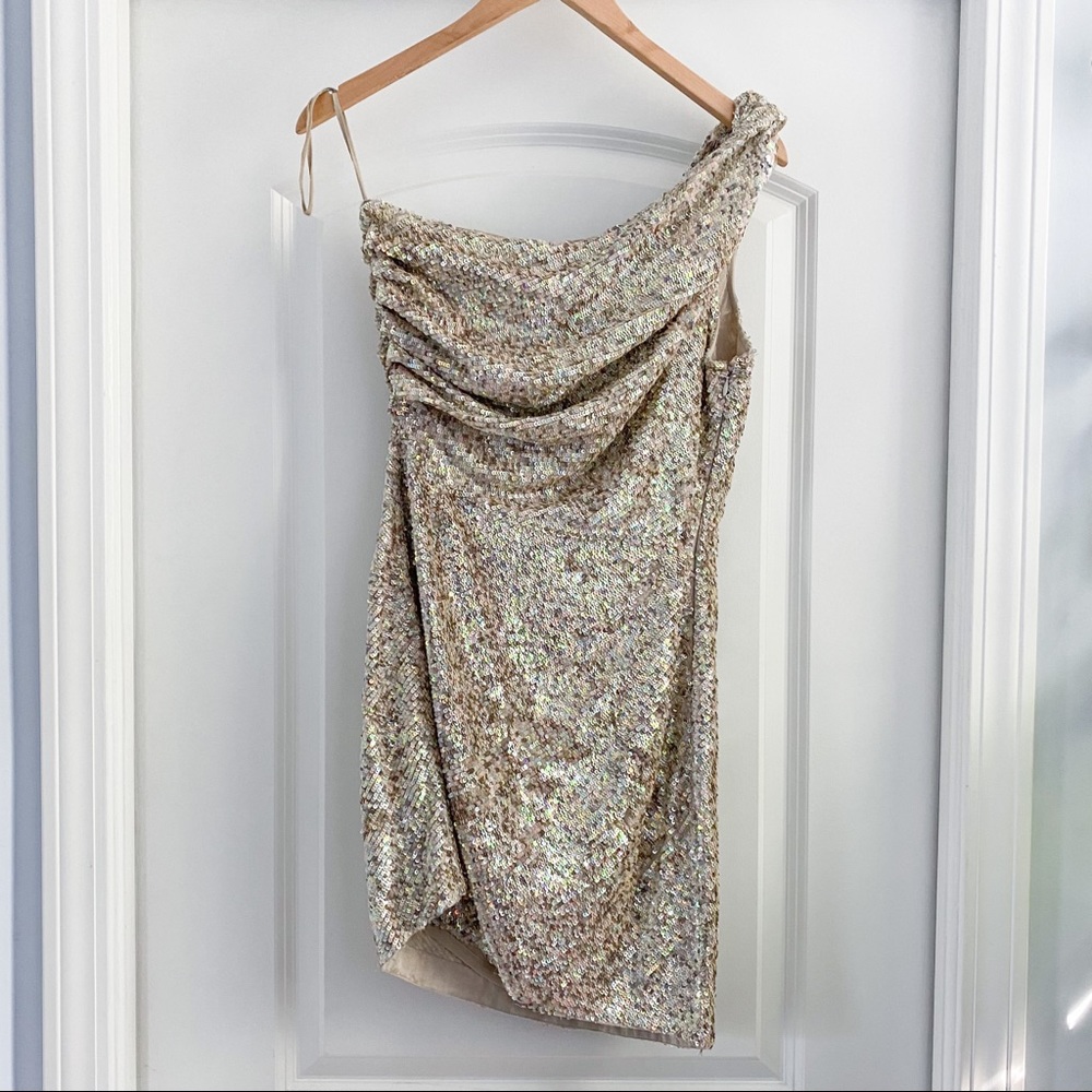 AllSaints silver sequin dress, UK 10/ US 6 - Picture 2 of 11